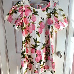 Pink Lemon print cute boxy dress